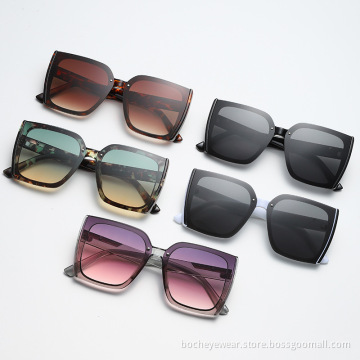 New fashion large frame square Sunglasses European and American men's and women's street shooting rice nail Sunglasses GRADIENT